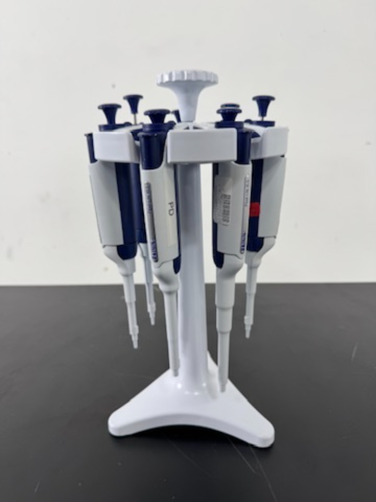 Image of Rainin Pipet-Lite XLS Single Channel Pipettes w/Stand - Quantity 7